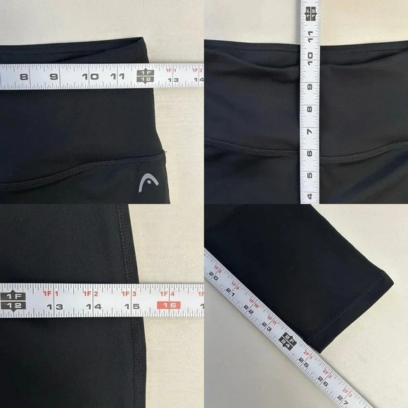 Head Workout Leggings 2 Pairs Sheer Panel Gym Activewear Black Size XS - Picture 12 of 16